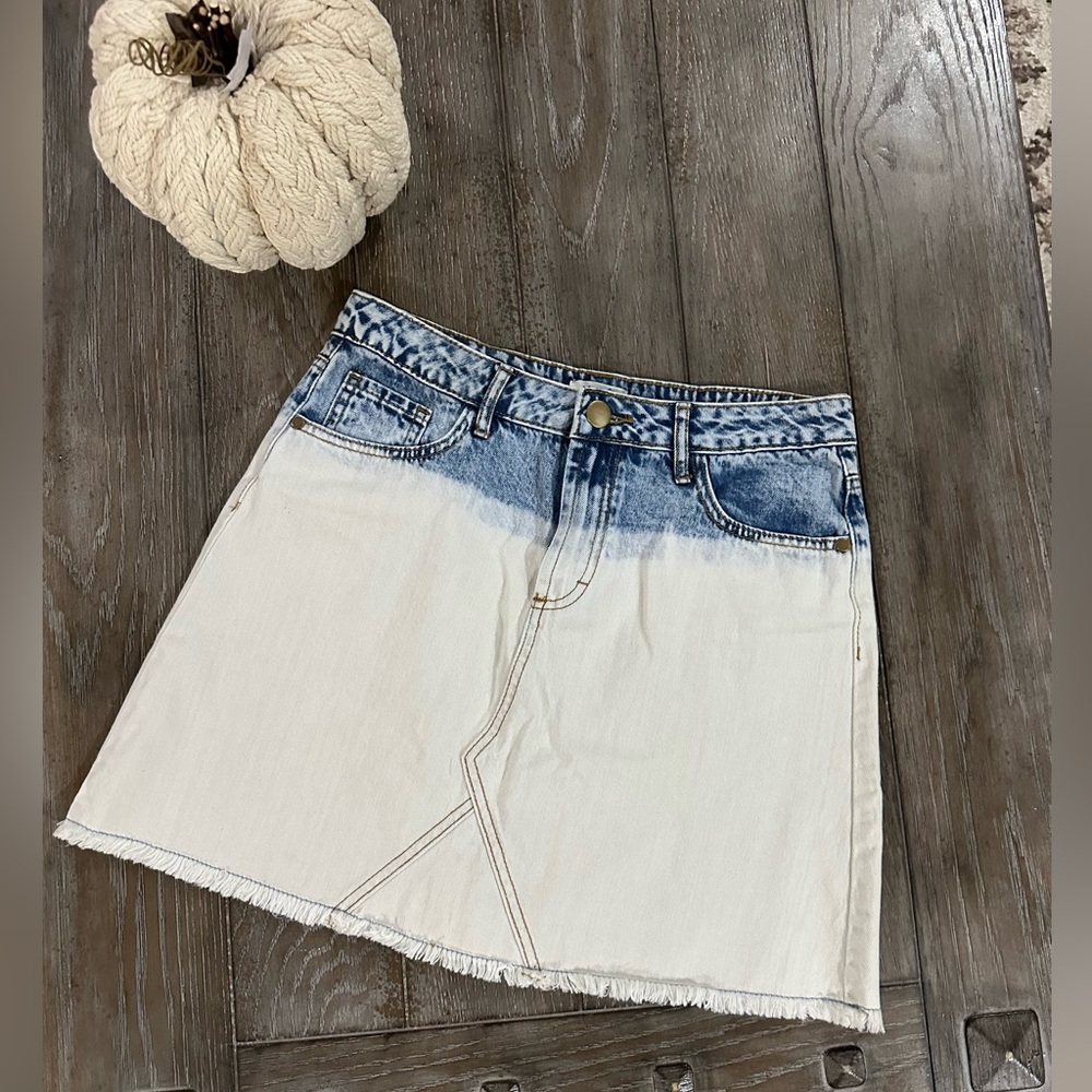 Easel Denim Ombre Skirt